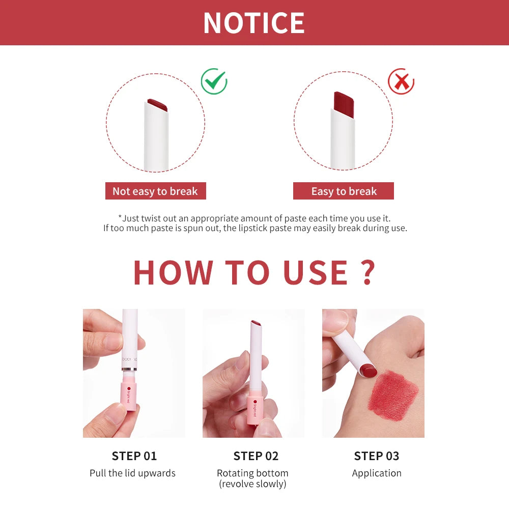 4PCS/Set Matte Long Lasting Waterproof Creative Cigarette Lipstick Set Matt Lip Stick Tube Nude Red Velvet Lip Tint Makeup Peaceful Pleasures Health and Wellness