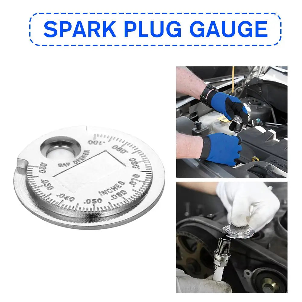 0.6-2.4mm Spark Plug Gauge Spark Plug Gap Tool 0.02-0.1 Inch Coin Style Feeler Gauge For Motorcycle/car Maintenance & Tuning Peaceful Pleasures Health and Wellness