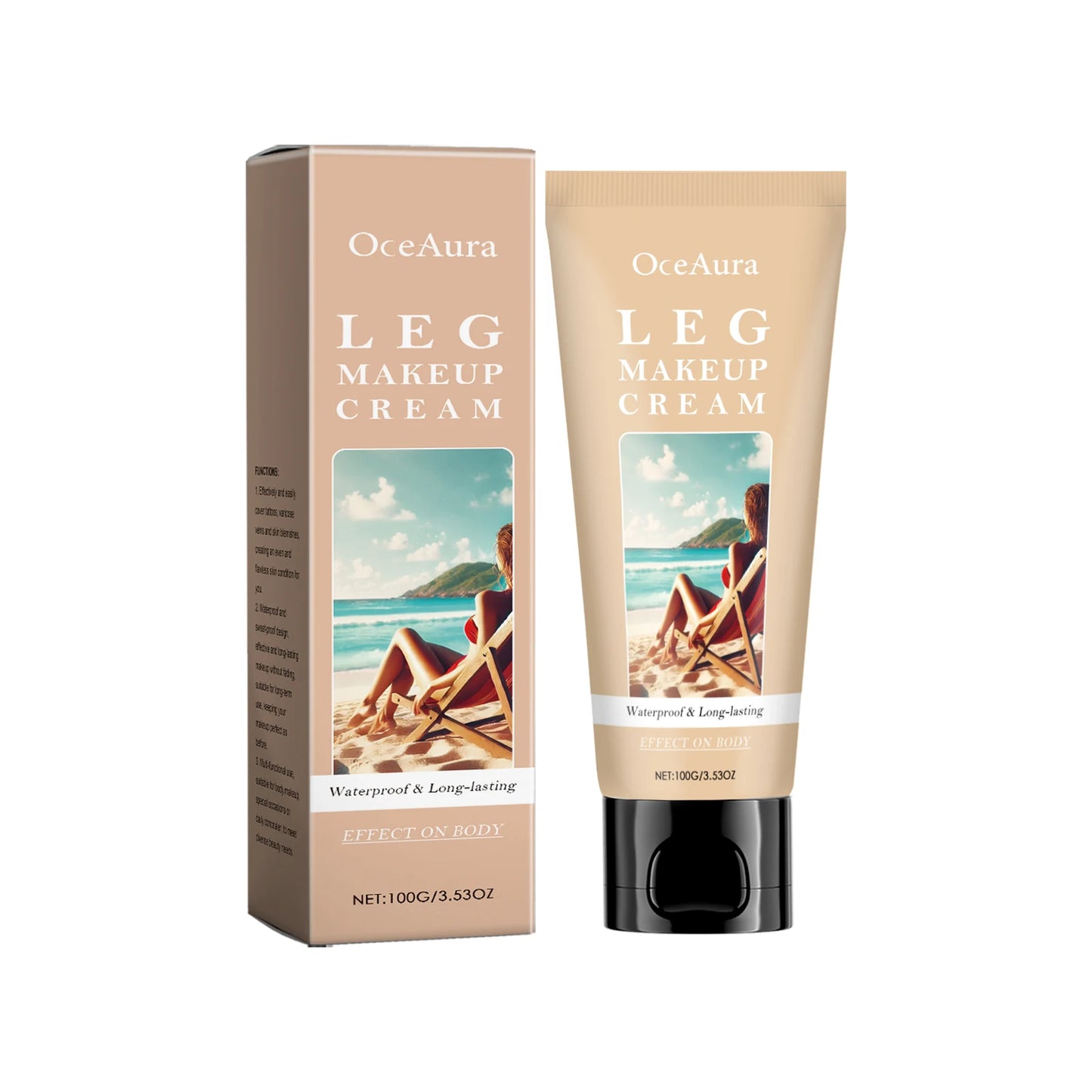OceAura Body Tanning Cream 3 Shades – Concealer & Bronzer 100g