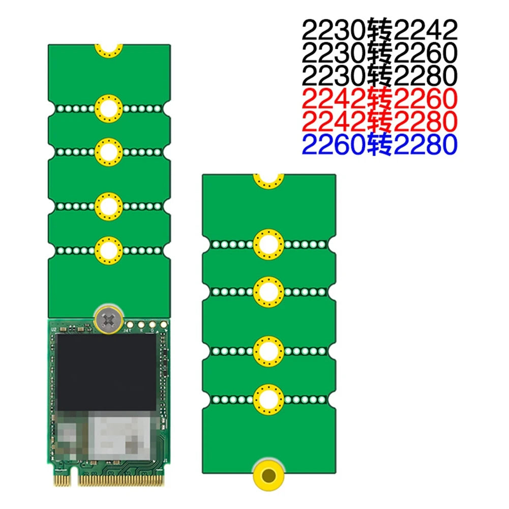 A36T-NGFF NVME M.2 Extended Bracket 2230 To 2242/2260/2280, 2242 To 2280, 2260 To 2280 Transfer Adapter Expansion Rack Board Peaceful Pleasures Health and Wellness NONE