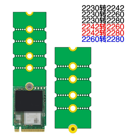 A36T-NGFF NVME M.2 Extended Bracket 2230 To 2242/2260/2280, 2242 To 2280, 2260 To 2280 Transfer Adapter Expansion Rack Board Peaceful Pleasures Health and Wellness NONE