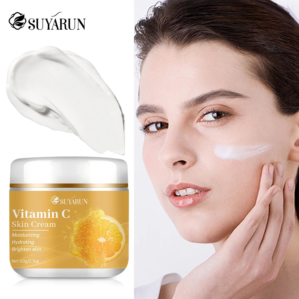 SUYARUN Vitamin C cream, moisturizing and brightening, anti-wrinkle and anti-aging, enhances radiance for all skin types. Peaceful Pleasures Health and Wellness