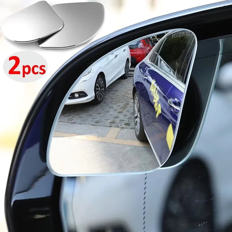 Universal Fit Glass Car Wide-angle Blind Spot Rearview Mirror 360