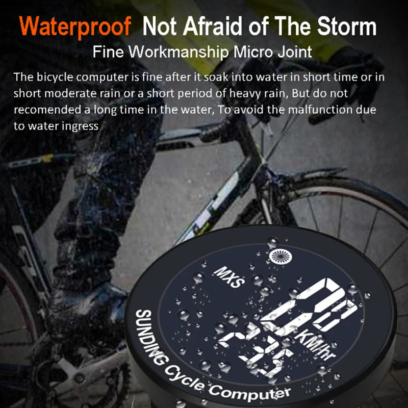 Wireless Bicycle Computer Waterproof Cycling Bike Speedometer Multi-functional Bicycle Odometer for Bike Handlebar and Stem Peaceful Pleasures Health and Wellness