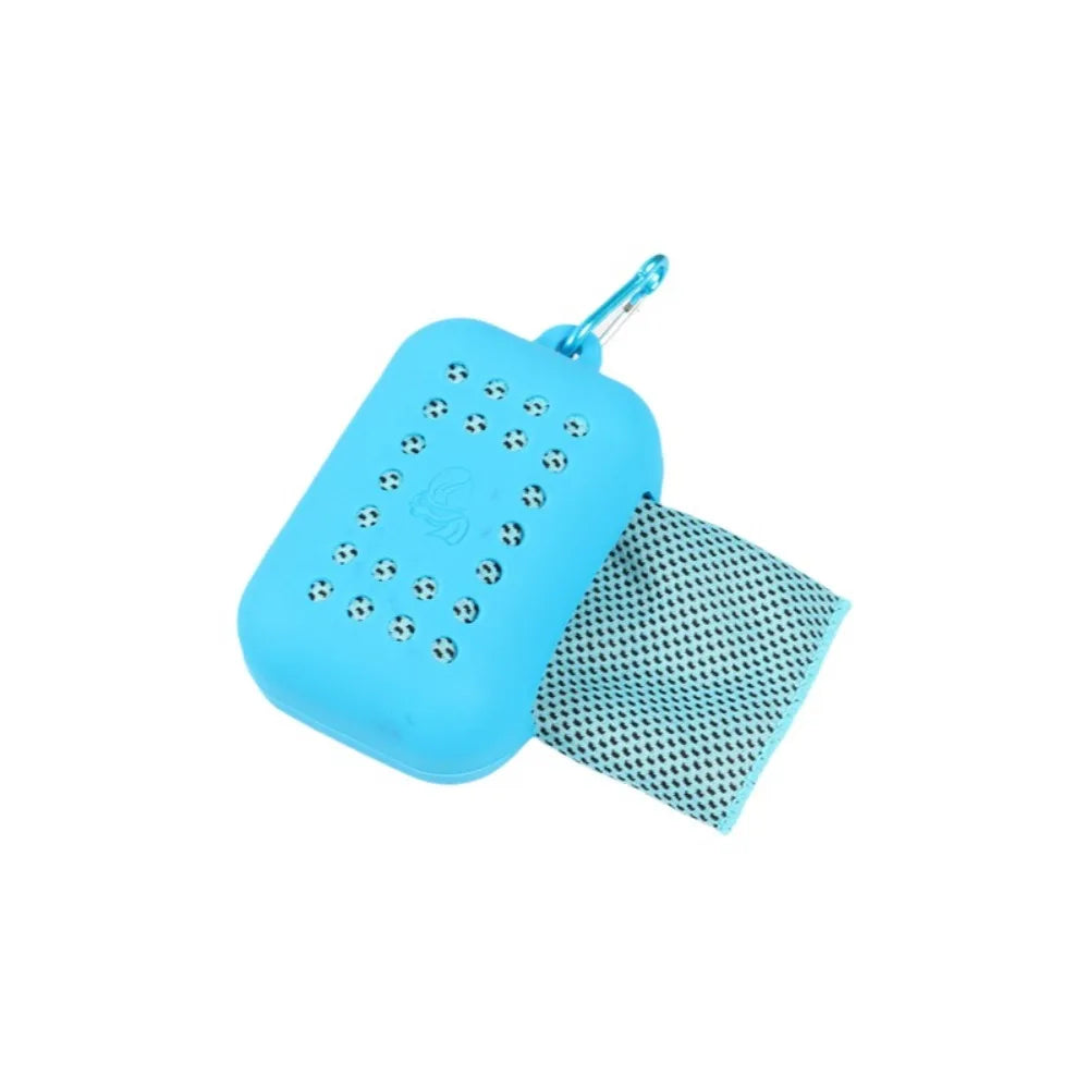 Durable Polyester Cooling Towel Quick Dry Silica Gel Quick Dry Towel Microfiber Absorbent Ice Towel Fitness Training Peaceful Pleasures Health and Wellness Lake Blue