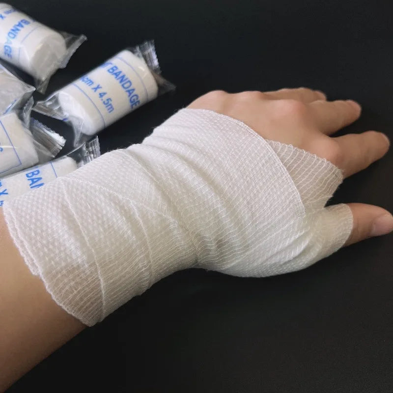 10-Pack PBT Elastic Bandages | First Aid Wound Dressing Rolls