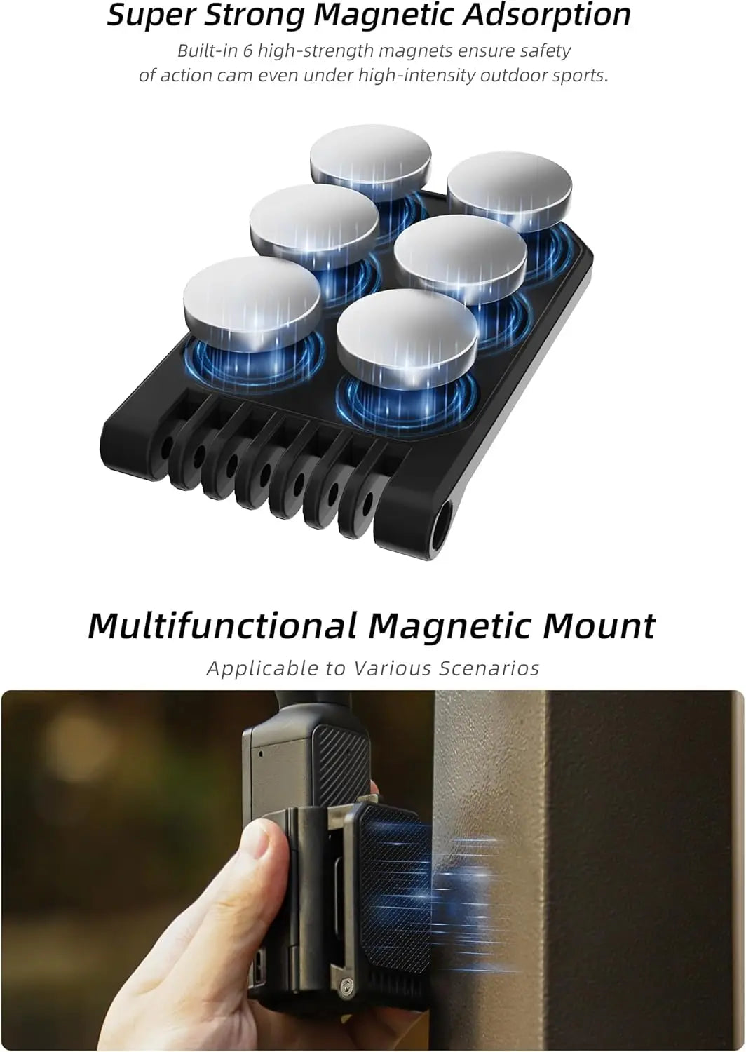 Magnetic Mount for DJI OSMO Pocket 3 & Pocket 4 | Backpack