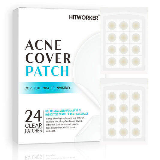 Hydrocolloid Acne Patches 24-Pack – Alcohol-Free Blemish Stickers Acne Patch Peaceful Pleasures Health and Wellness