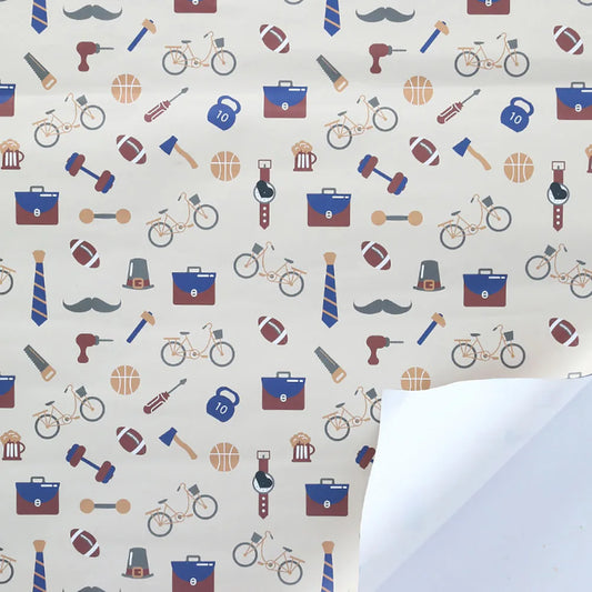 50x70cm Men's Gift Wrapping Paper | Birthday & Father's Day Gift Wrapping Paper Oasis Select