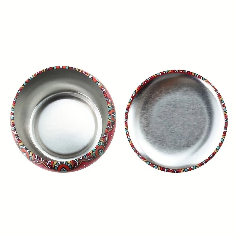 4-Pack Reusable Flower Tinplate Candle Tins with Lids