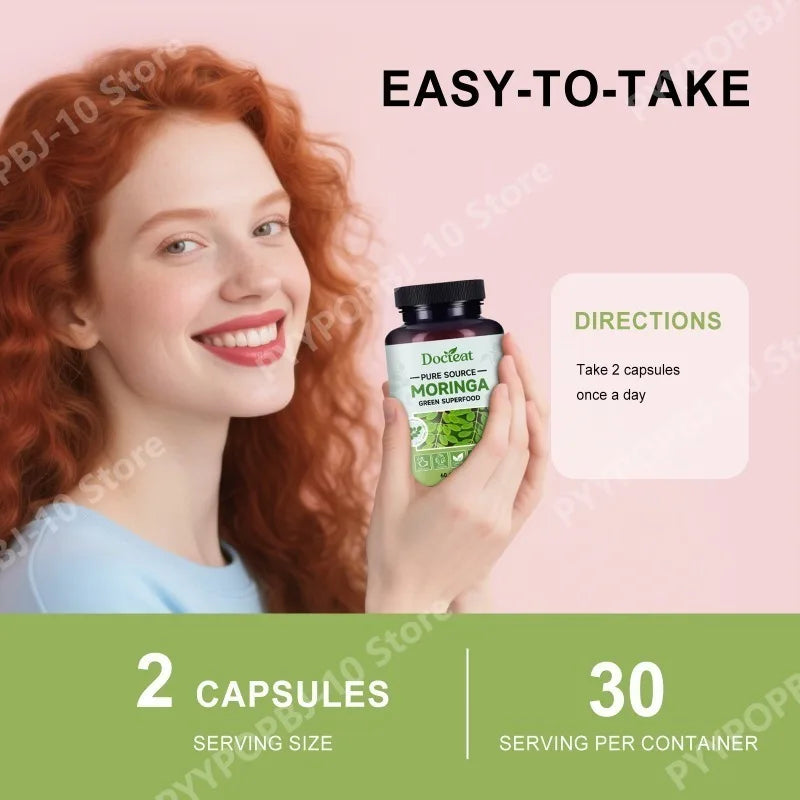 Docteat Moringa Intestinal Support Capsules | Dietary Fiber