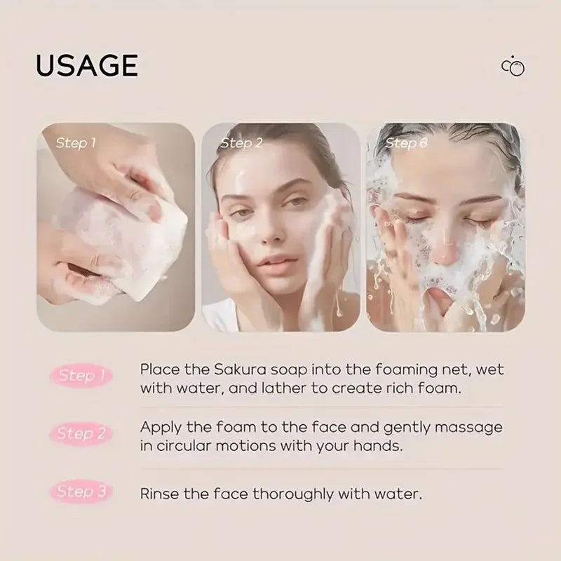 Niacinamide Cherry Blossom Handmade Soap Set – 4 Bars