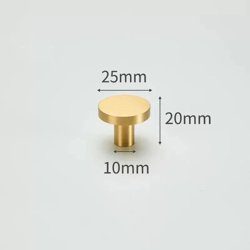 Solid Brass Cabinet Knobs | Modern Gold Furniture Pulls