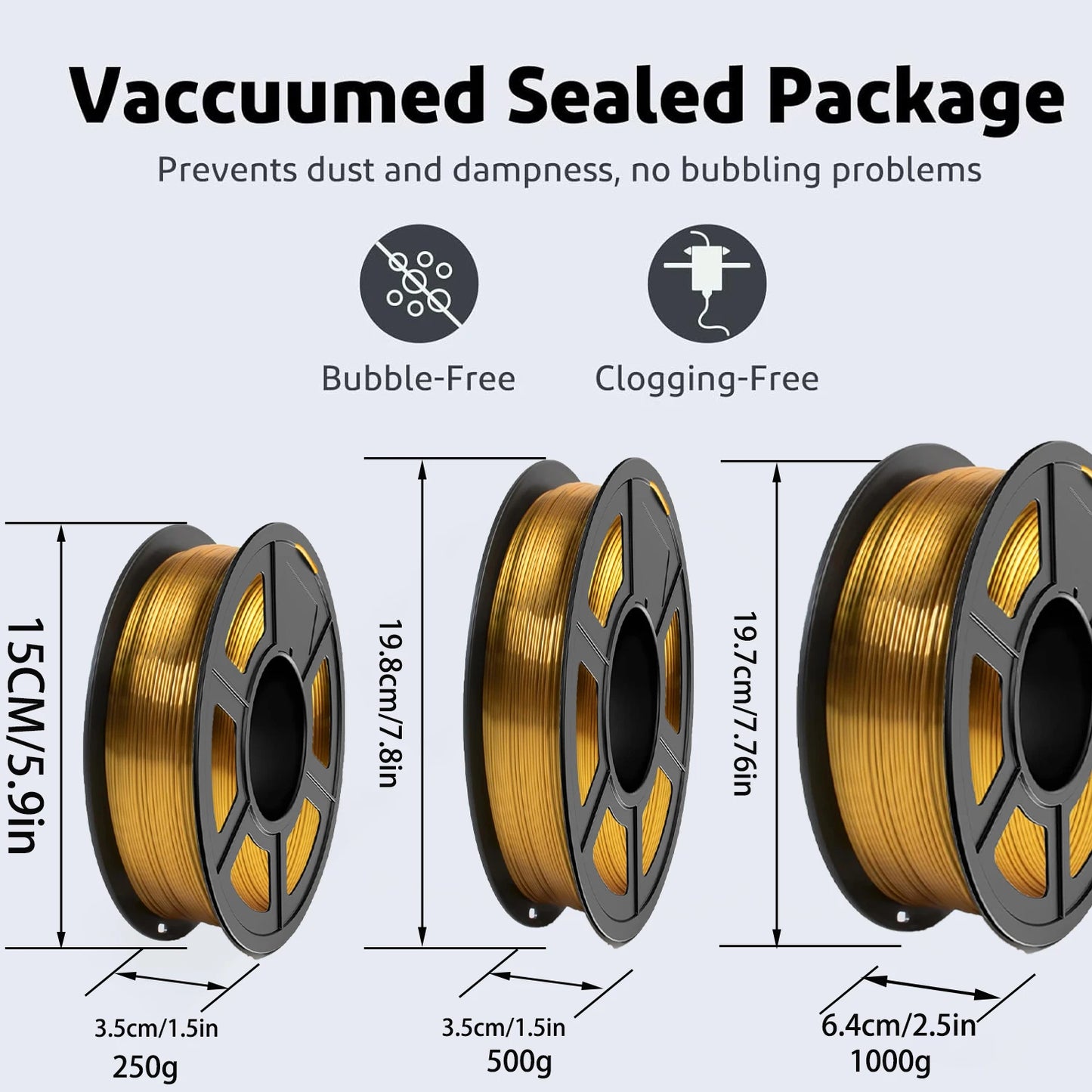 Silk PLA Filament 1.75mm Gold & Silver 250g – DINGSUN 3D