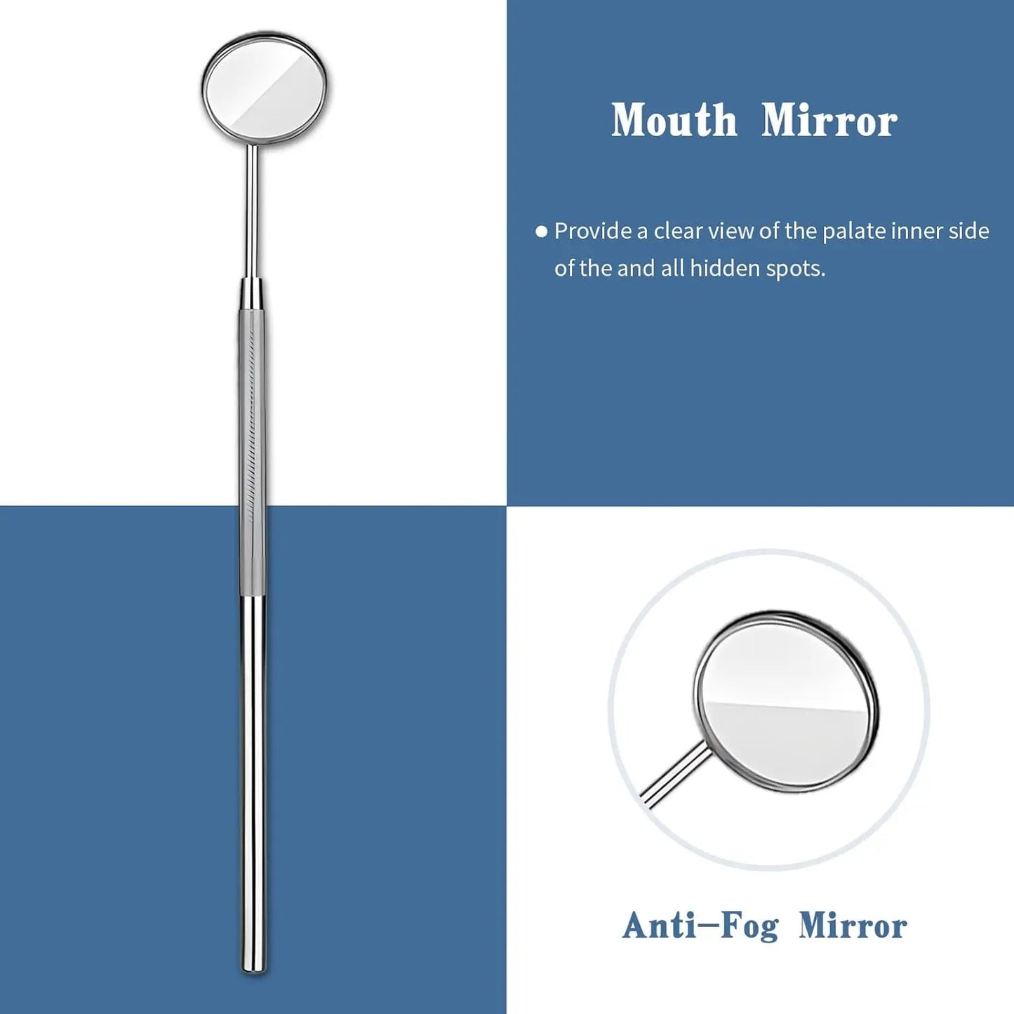 3-Piece Stainless Steel Dental Care Kit – Pick, Scraper & Mirror