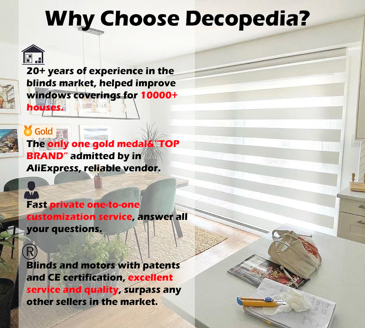 Custom Motorized Zebra Blinds – Blackout Day & Night | Decopedia