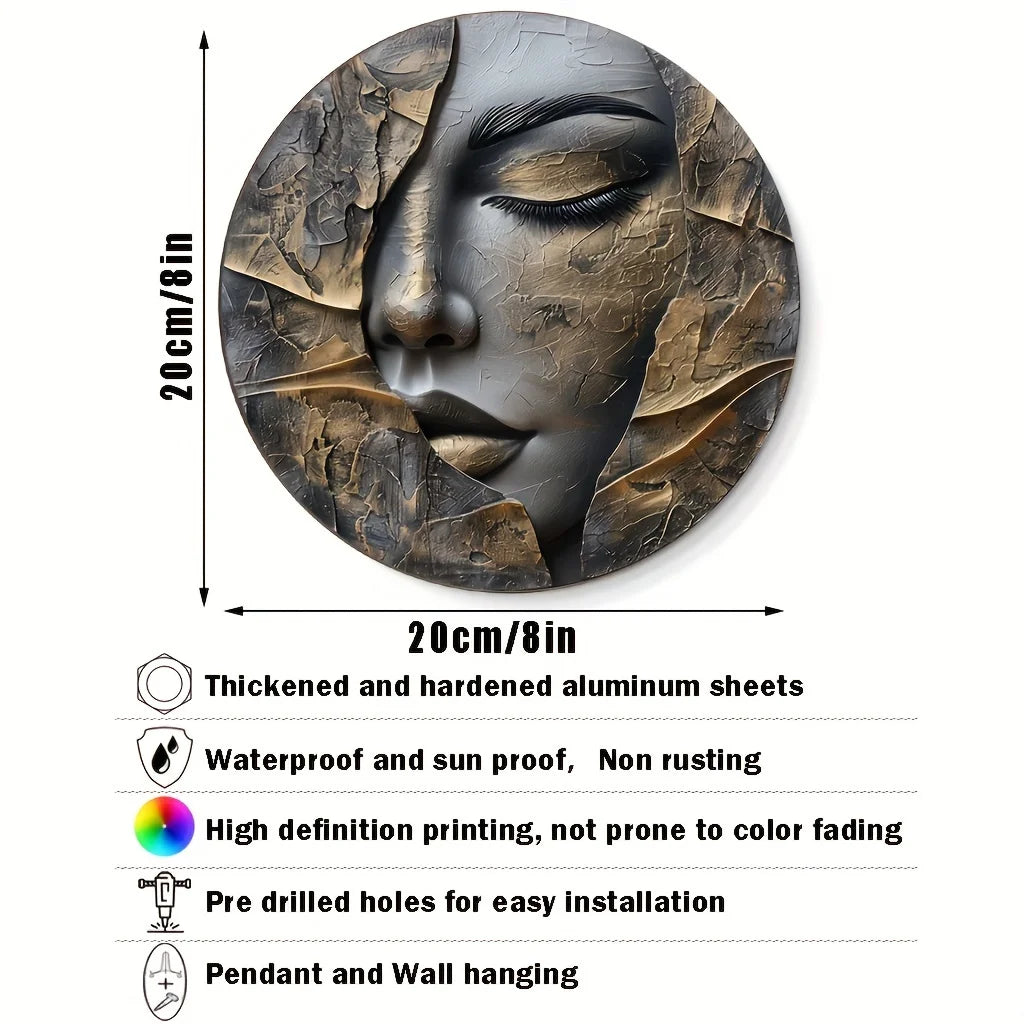 Aluminum Wall Art - Waterproof & Sun-Resistant, Easy-Hang Decor for Living Room, Hallway, and Entryway - Elegant 3D Metal Sculpt Peaceful Pleasures Health and Wellness