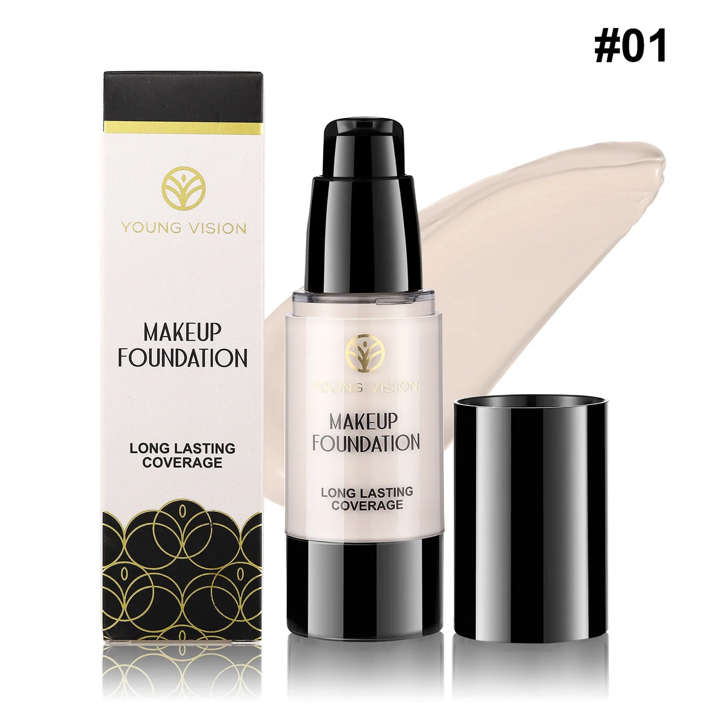 White Matte Liquid Foundation Full Coverage Concealer Base 30ml