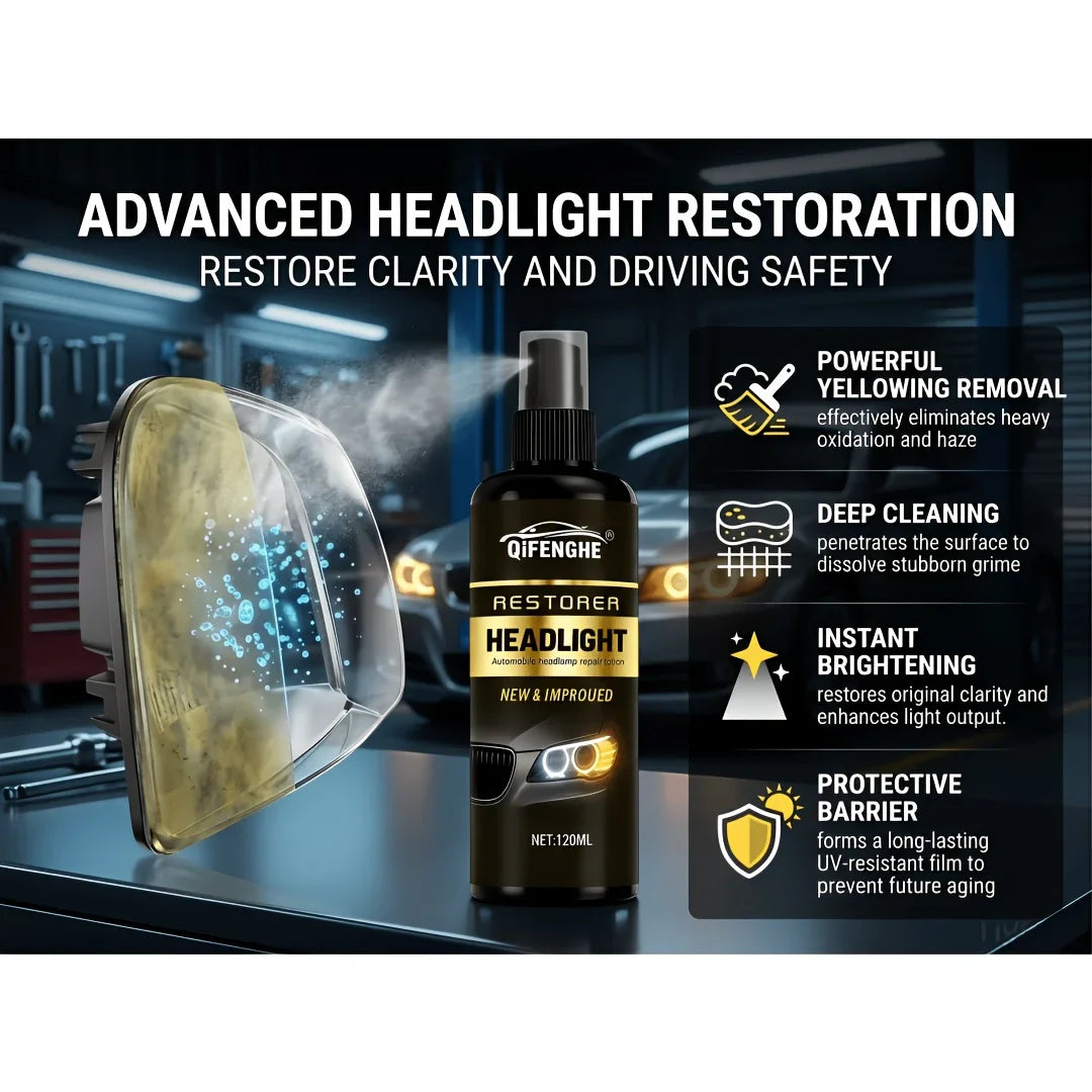 Car Headlight Restore Spray – Ceramic Coating & Cleaner 4.06oz