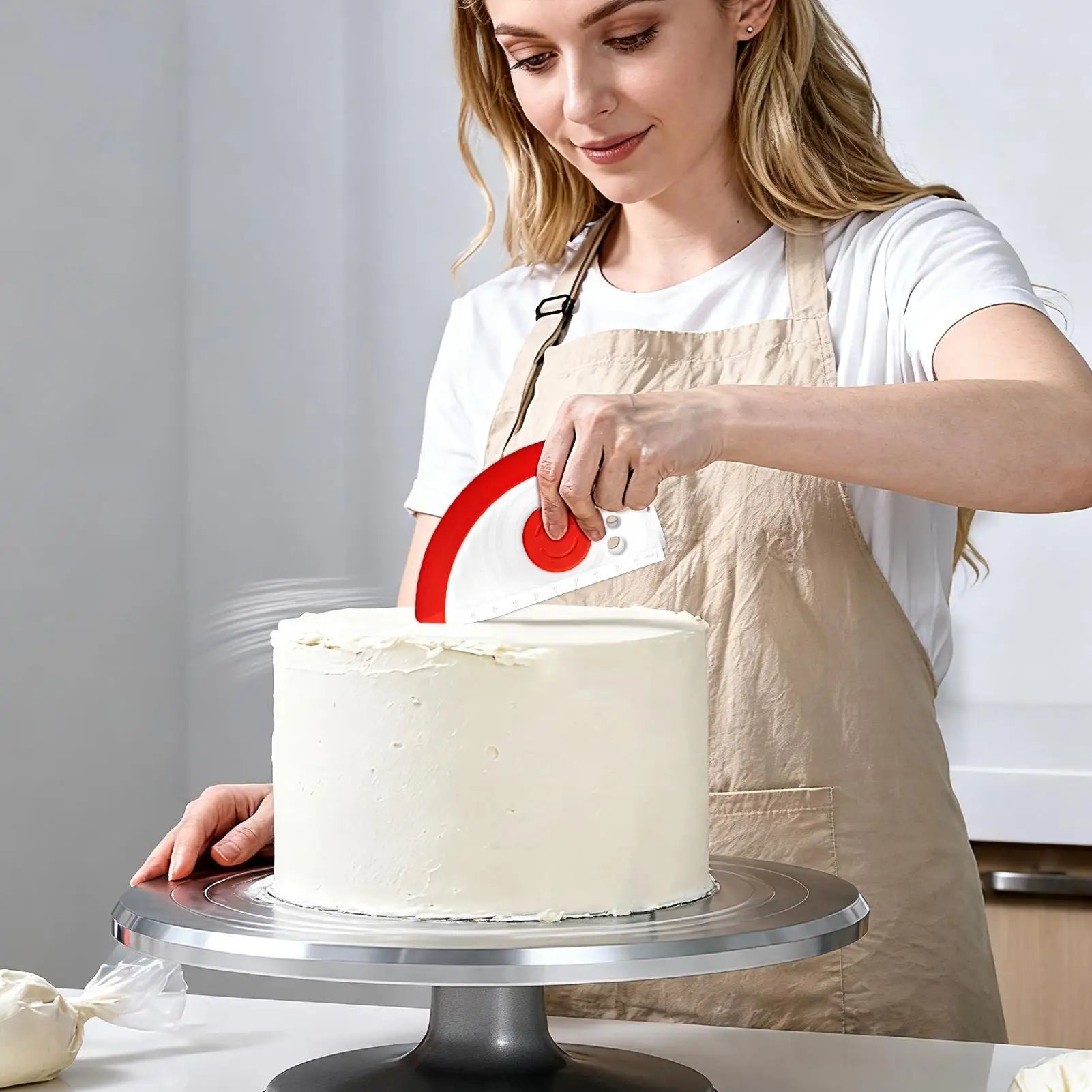 5-in-1 Dough Scraper Bowl Cooking Spatula Silicone Bowl Scraper for Household Kitchen Bread Dinning Dough Pastry Pizza Cake Peaceful Pleasures Health and Wellness
