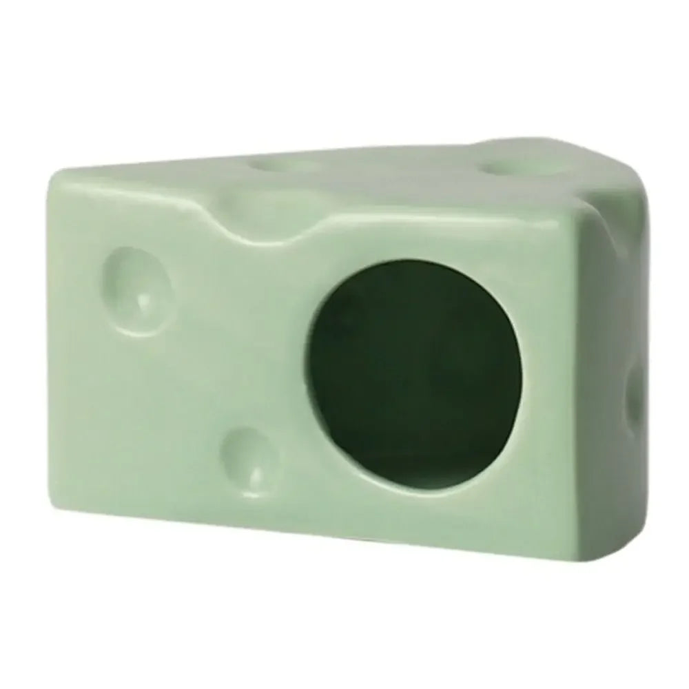 Ceramic Cheese Hamster House – Hideout & Feeding Dish