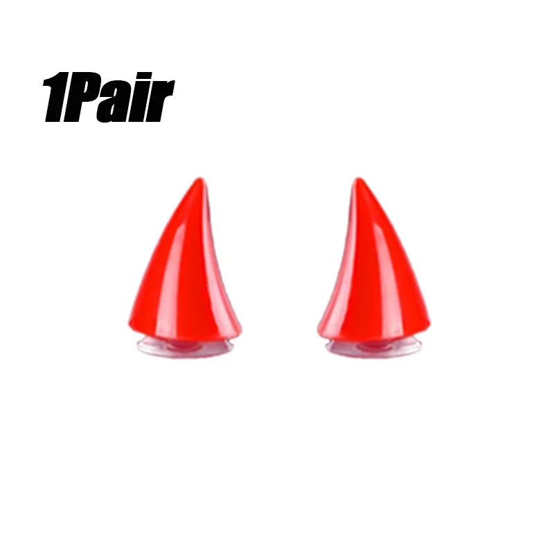 Devil Horn Helmet Suction Cup Decoration – Bull Horns