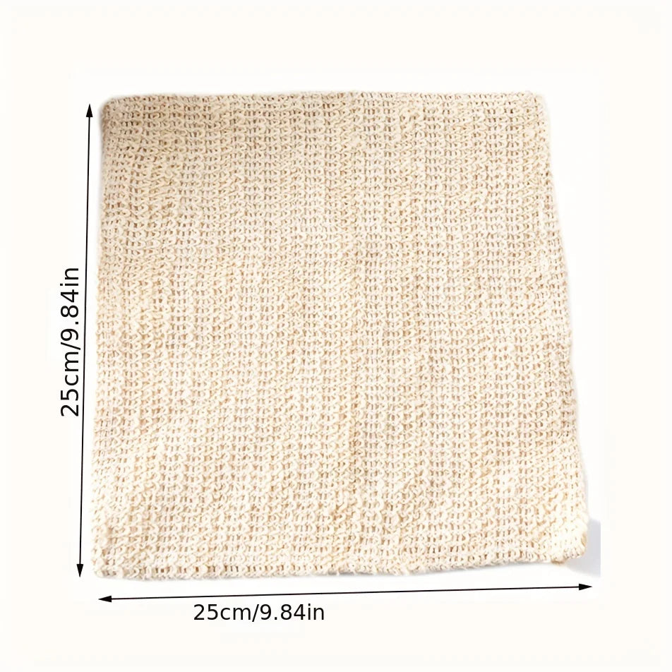 Cotton Linen Exfoliating Scrub Towel – Face & Body Bath Cloth