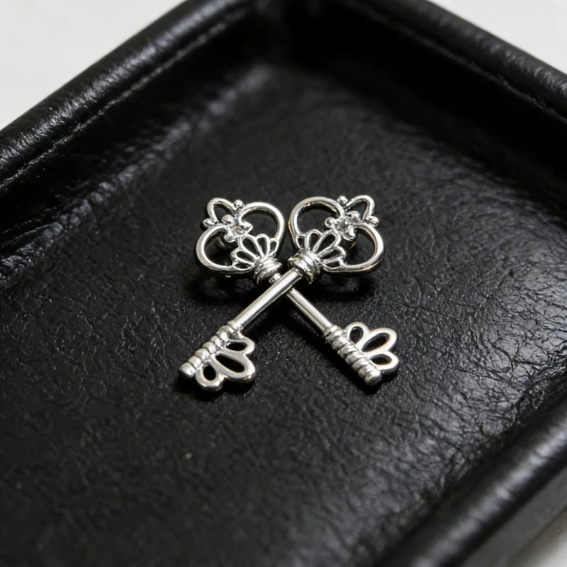 Helix Design Sense Niche Hollow Key Ear Bone Nail Titanium Steel Twist Screw Sleeping Non Removable Unique Ear Nail Accessories Peaceful Pleasures Health and Wellness