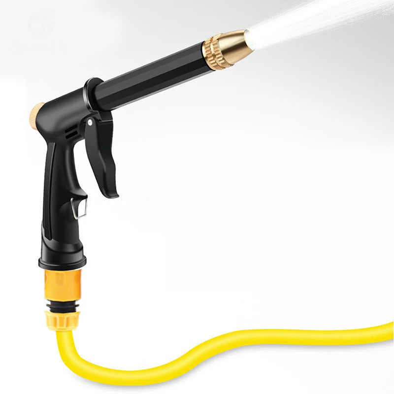 High Pressure Car Wash Water Gun New Copper-plated Nozzle Thick Long Rod Home Car Dual Pressure Car Wash Peaceful Pleasures Health and Wellness