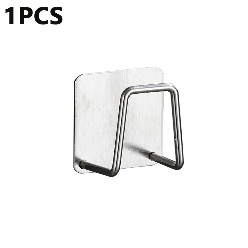 Stainless Steel Self-Adhesive Sponge Holder | Kitchen & Bathroom