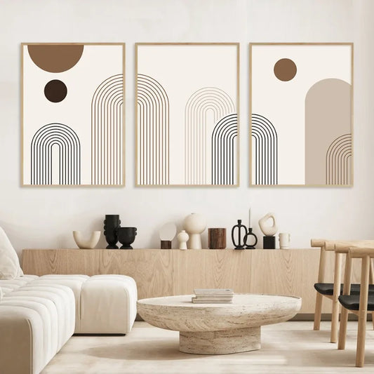 Boho Abstract Geometric Canvas Art Prints Modern Minimalist Wall Decor for Bedroom, Living Room, Home Artwork Decor Frameless Peaceful Pleasures Health and Wellness