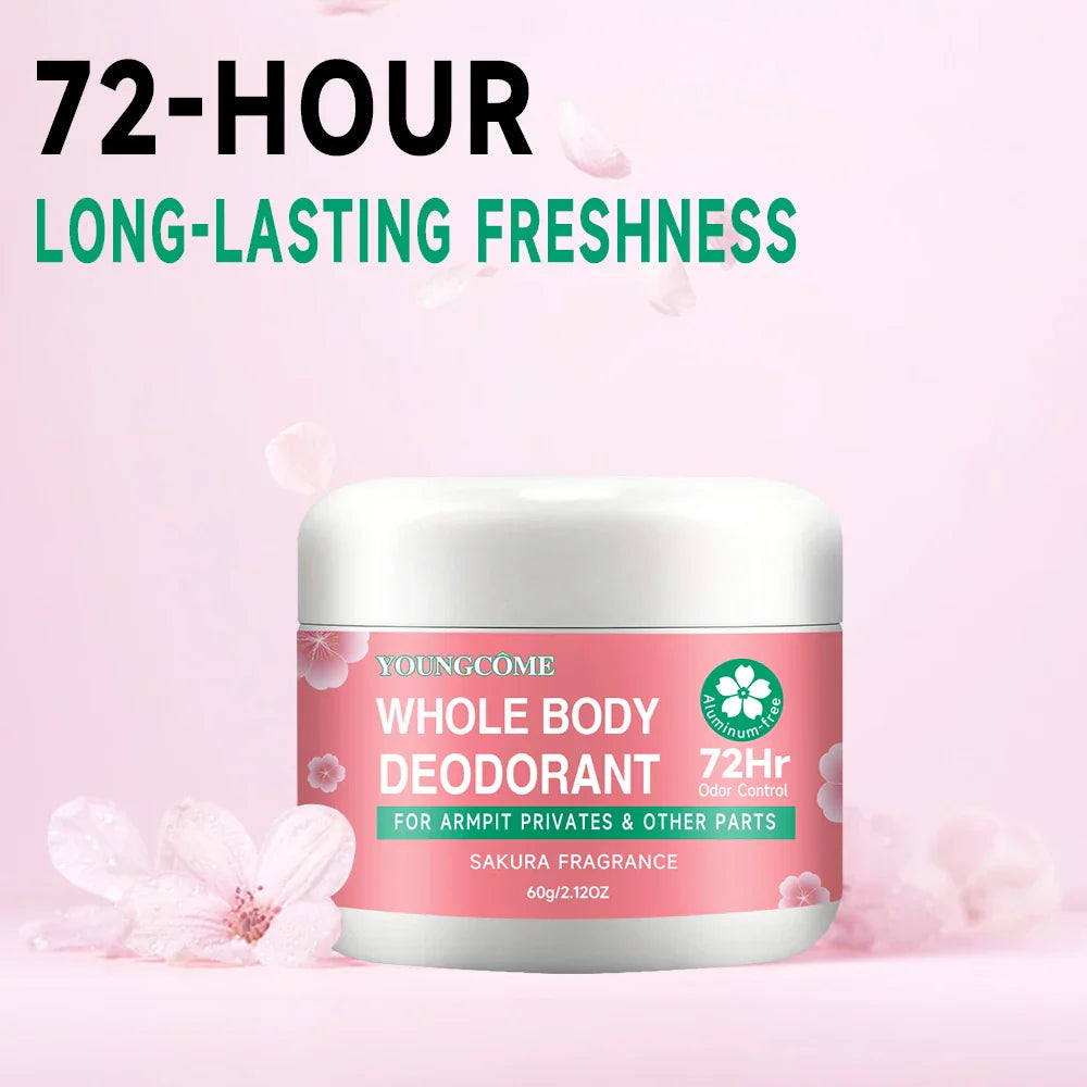 YOUNGCOME Aluminum-Free Body Deodorant Stick – 72H Freshness