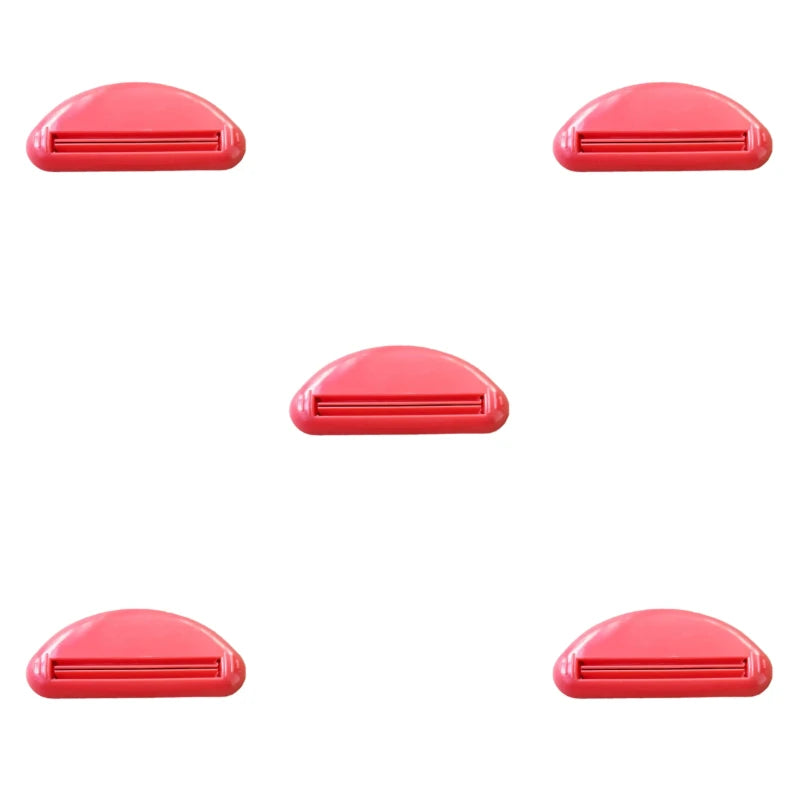 1pcs Multifunction Manual Toothpaste Dispenser Cream Tube Squeezer Bathroom Squeeze Paste Extruding Clip Squeezing Clamp Peaceful Pleasures Health and Wellness 5 pcs Red