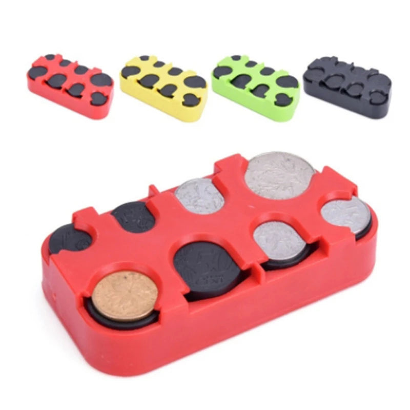 Plastic Coin Holder Case for US Euro Coins Portable Coin Organizer Storage Box with Multiple Slots for Travel Daily Use Peaceful Pleasures Health and Wellness