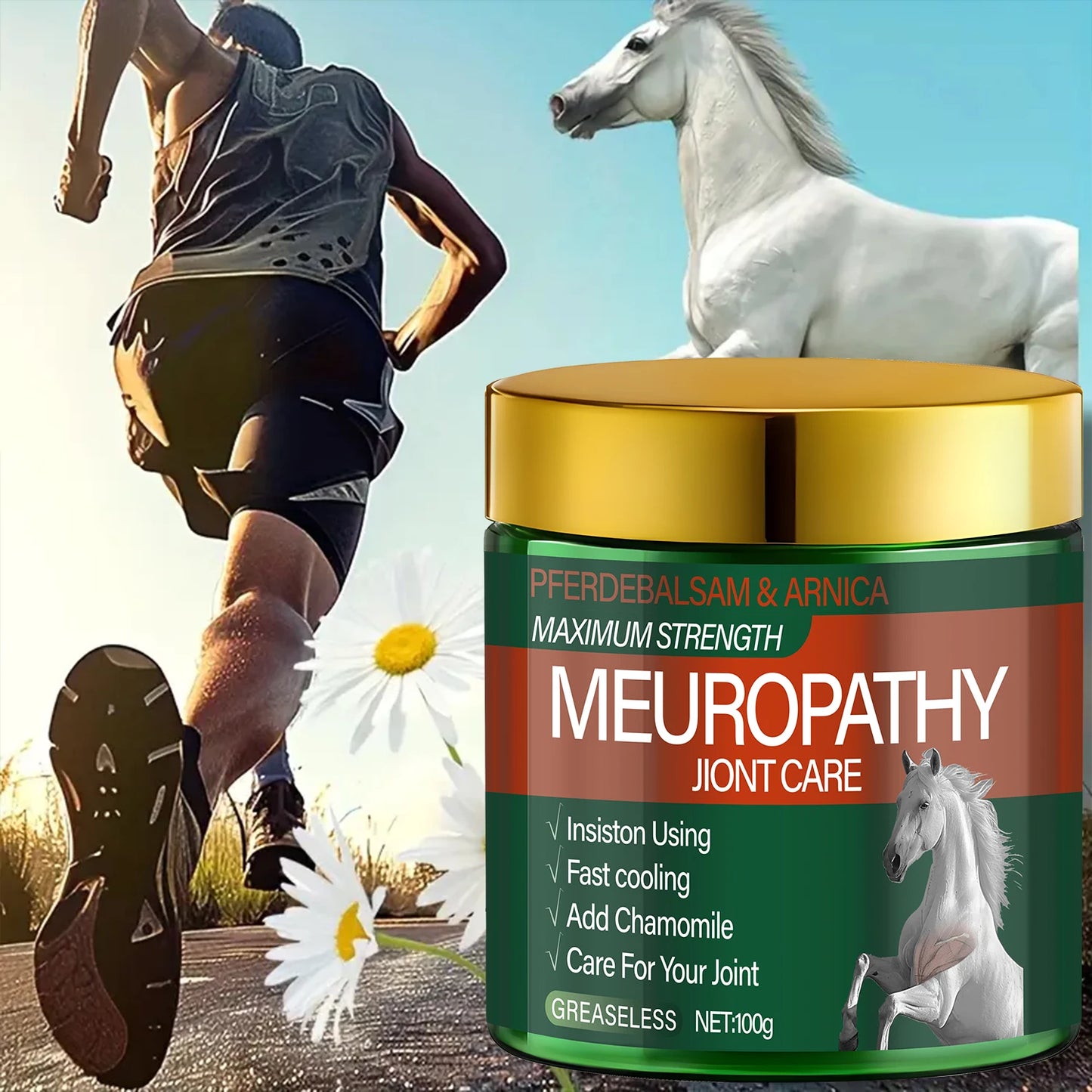 Pferdebalsam & Arnica Cooling Body Cream | Max Strength Formula Cooling Body Cream Peaceful Pleasures Health and Wellness