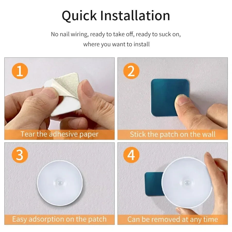 USB Rechargeable LED Motion Sensor Night Light | Cabinet Closet