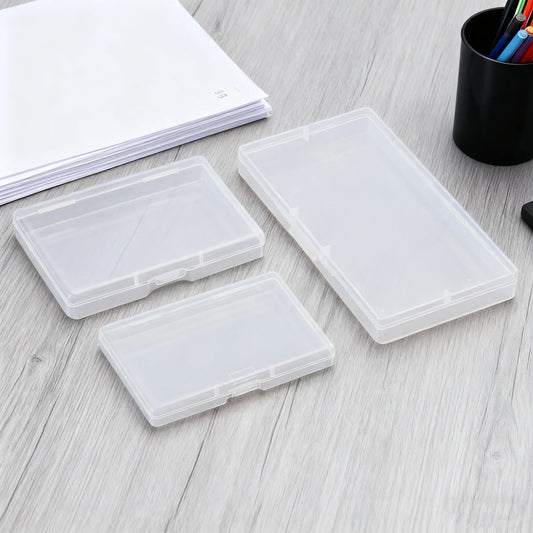 10-Pack Clear PP Plastic Rectangular Flat Storage Boxes Plastic Storage Boxes Oasis Select
