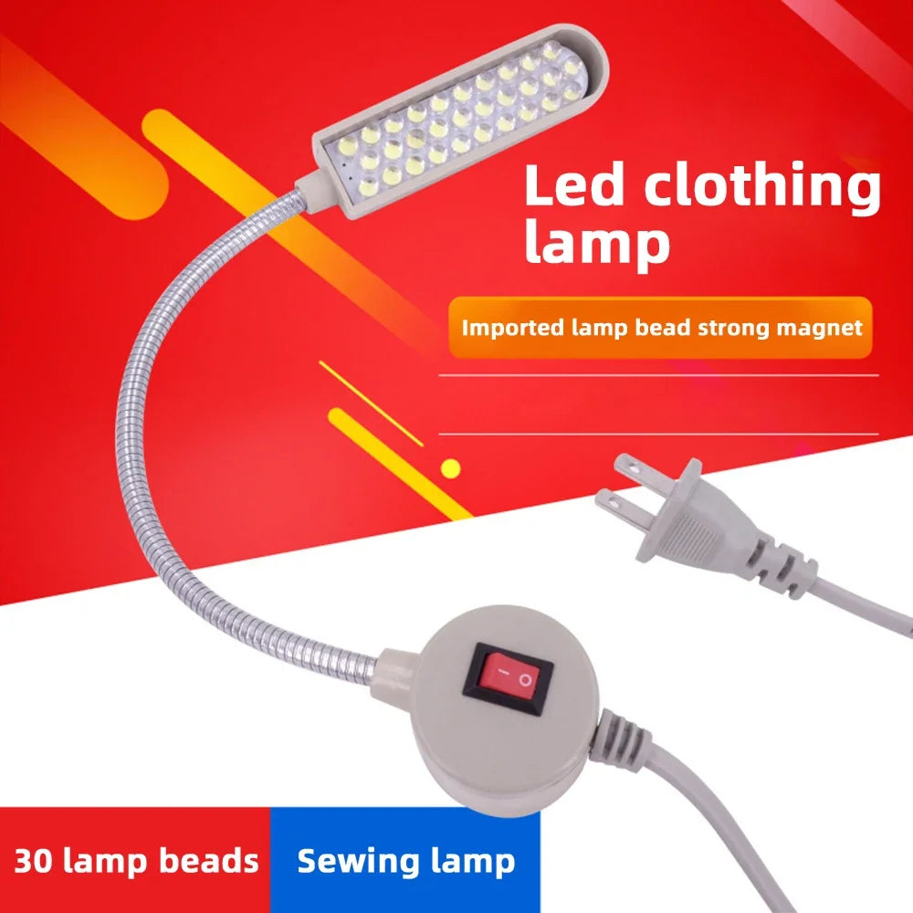 30 LED Sewing Machine Lamp | 360° Gooseneck Dimmable Work Light