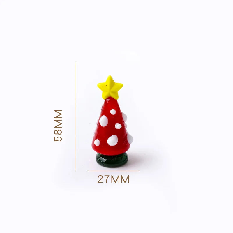 Glass Crystals Christmas Tree Figurine Statue Table Ornaments Christmas Tree Miniature Mini Handmade Crystals Ornaments decor Peaceful Pleasures Health and Wellness SD01001