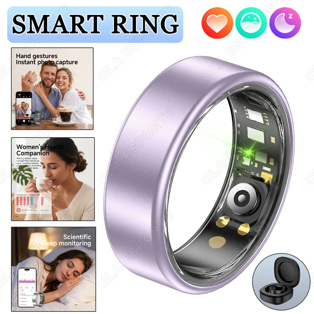 R10 Smart Ring For Men Women with Wireless Charging,SkinTemperature Health and Sleep Monitor,Multi-sport Modes For Andriod IOS Peaceful Pleasures Health and Wellness Box Purple 9