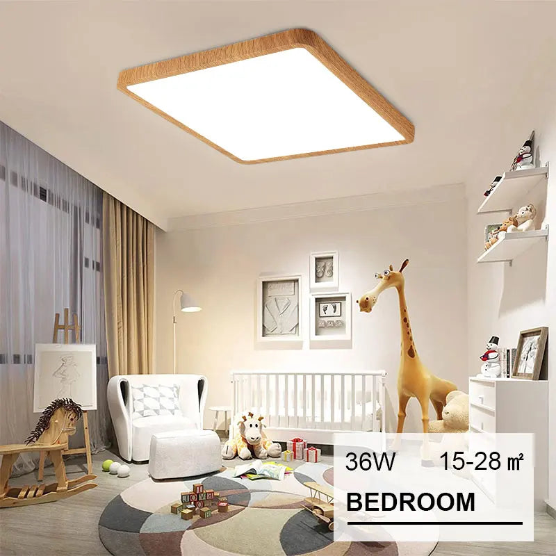 RUNTOIN Ultrathin LED Flush Mount Ceiling Light 24W 36W Square