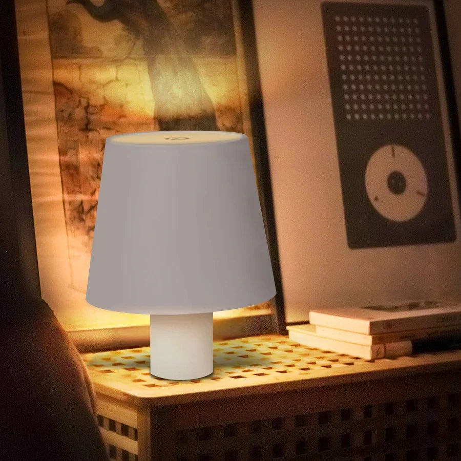 GGBEE Rechargeable LED Touch Table Lamp – 3-Color Dimmable