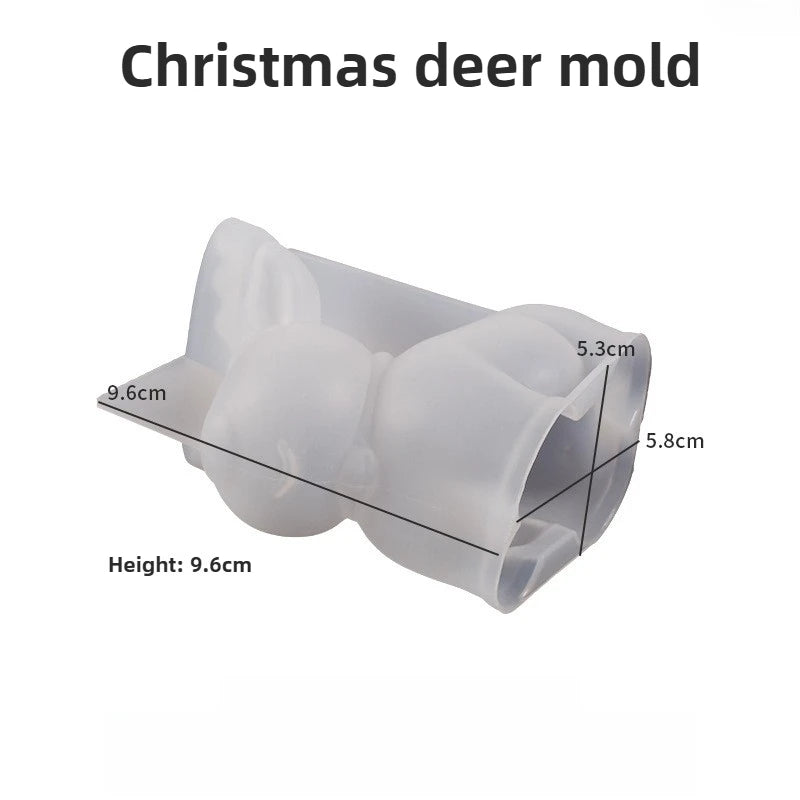 Christmas Silicone Molds – Snowman Reindeer Bells Candle Resin