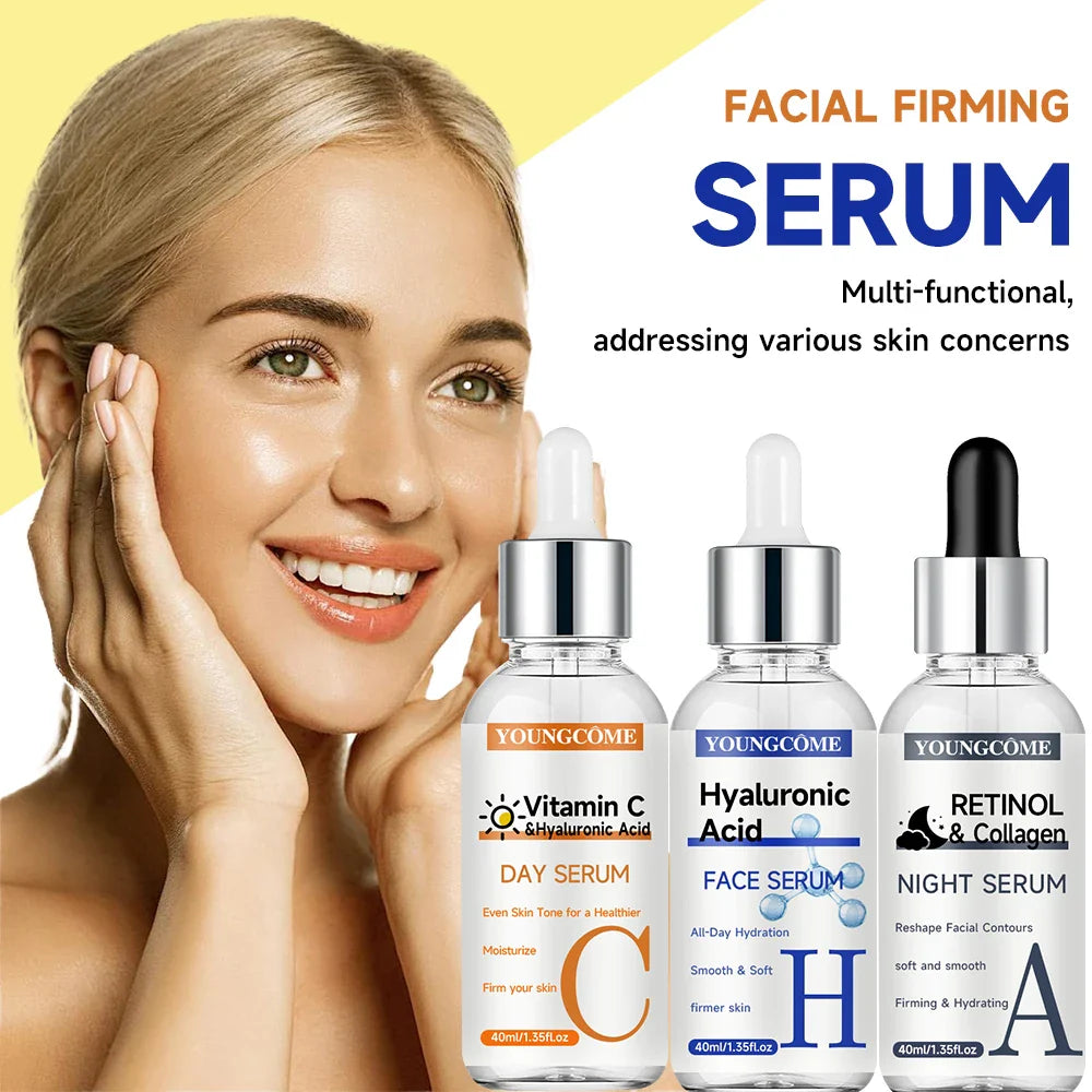YOUNGCOME Vitamin C, Retinol & Hyaluronic Acid Serum Set