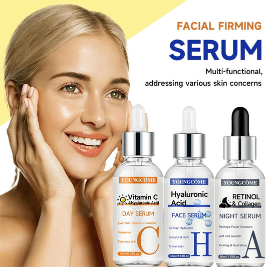 YOUNGCOME Vitamin C, Retinol & Hyaluronic Acid Serum Set Facial Serum Set Oasis Select