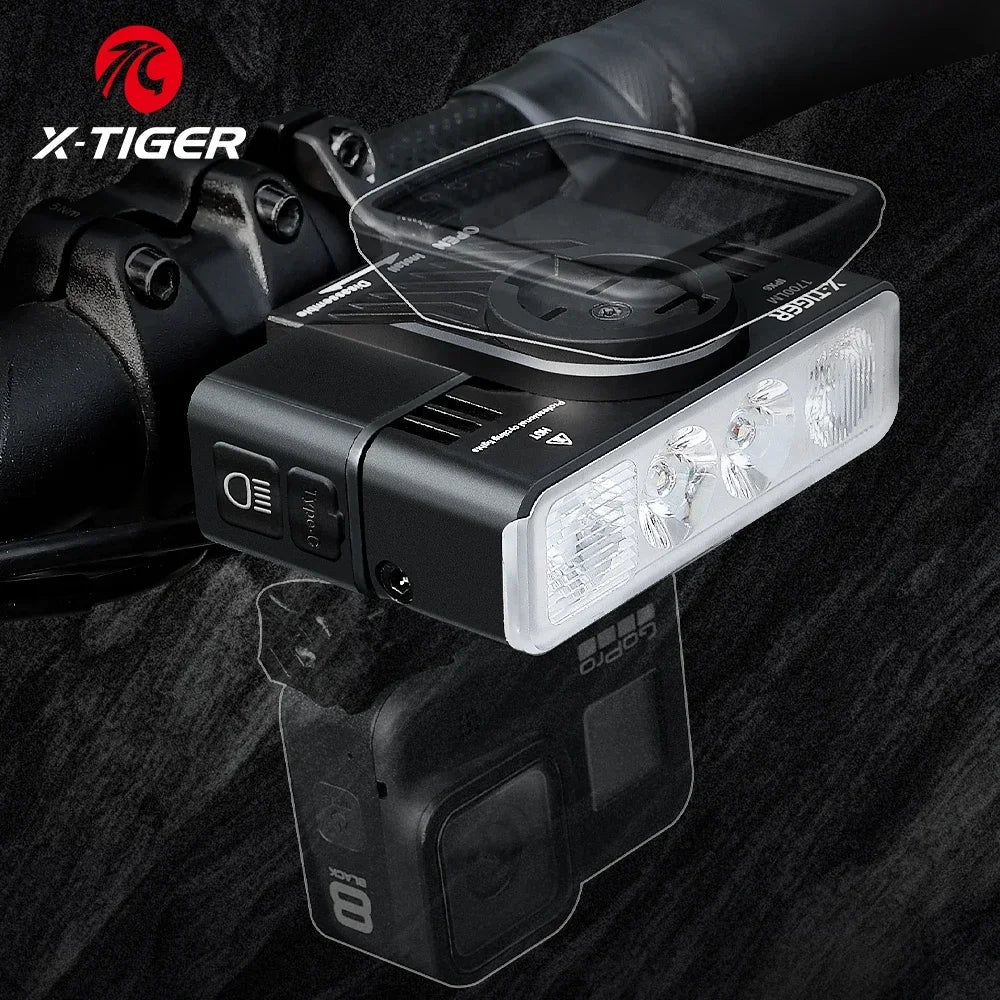 X-TIGER 1700LM IPX6 Waterproof Bicycle Front Light | Garmin Mount