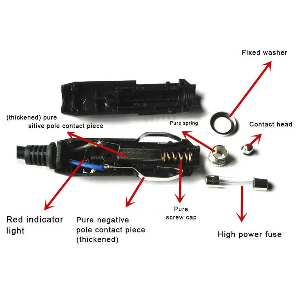 12V/24V Car Cigarette Lighter Plug LED Connector Adapter