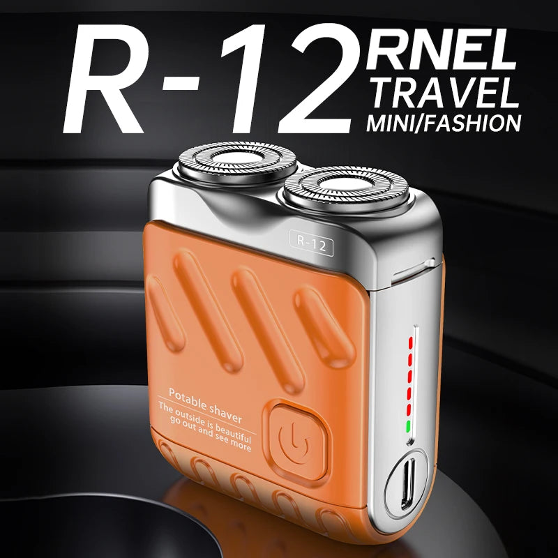 Mini Dual Head Rotary Electric Shaver | Type-C Waterproof Travel