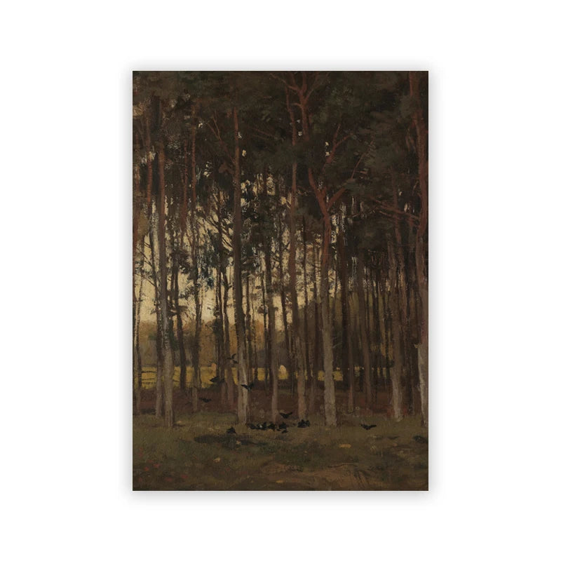 Moody Victorian Paintings Prints Vintage Dark Academia Aesthetic Decor Floral Poster Skeleton Canvas Painting Gallery Wall De Peaceful Pleasures Health and Wellness 7PC8892 50x70cm Unframed