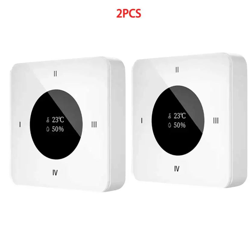 Linptech Wireless Switch KS1 Pro Glass Screen Temperature Humidity Sensor Smart Linkage Wiring-Free Smart Remote Control Switch Peaceful Pleasures Health and Wellness 2PCS China Mainland